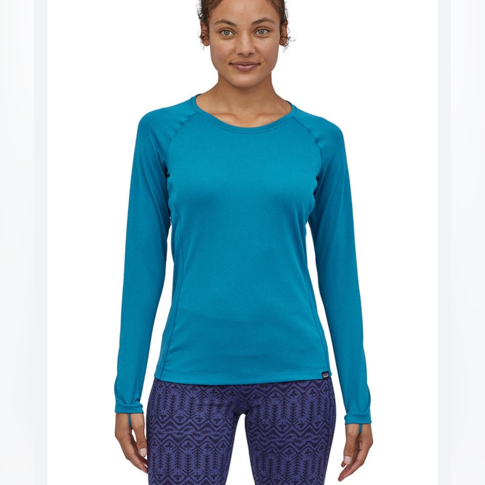 Patagonia Capilene Midweight Baselayer Long Sleeve Top Blue Small Medium